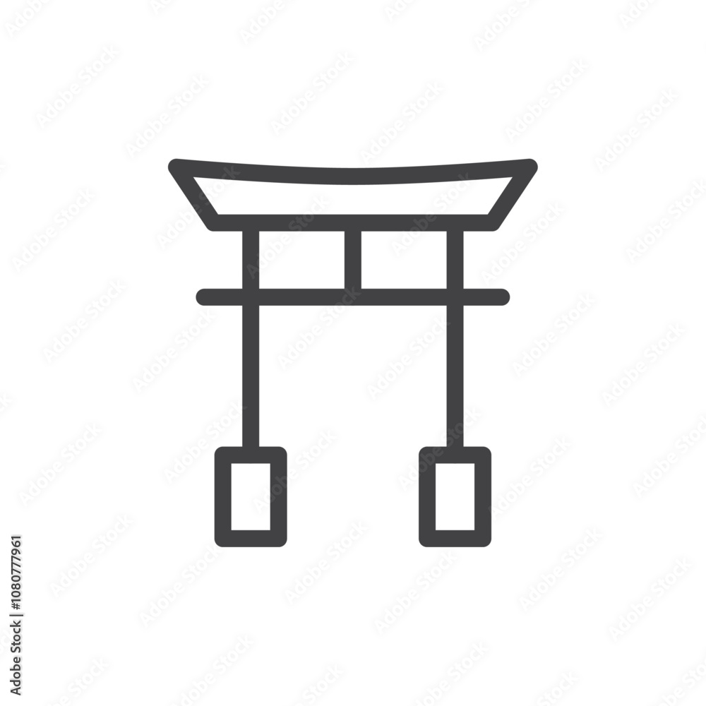 Gate icon Logo symbol outline set Gate icon Logo symbol outline set