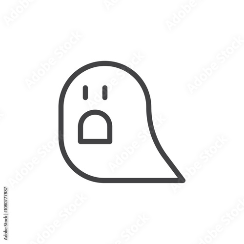 Ghost icon Logo symbol outline set