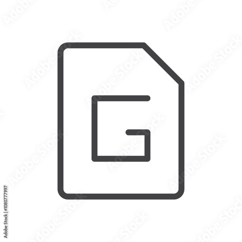 Gif icon Logo symbol outline set