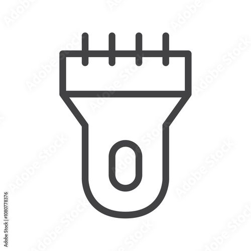 Hair trimmer icon Logo symbol outline set
