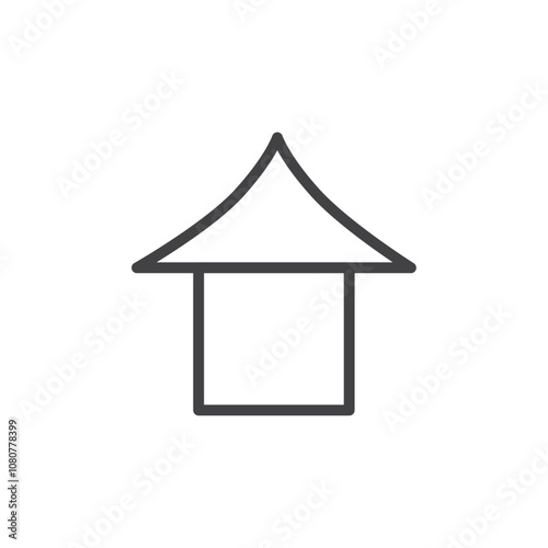 House icon Logo symbol outline set