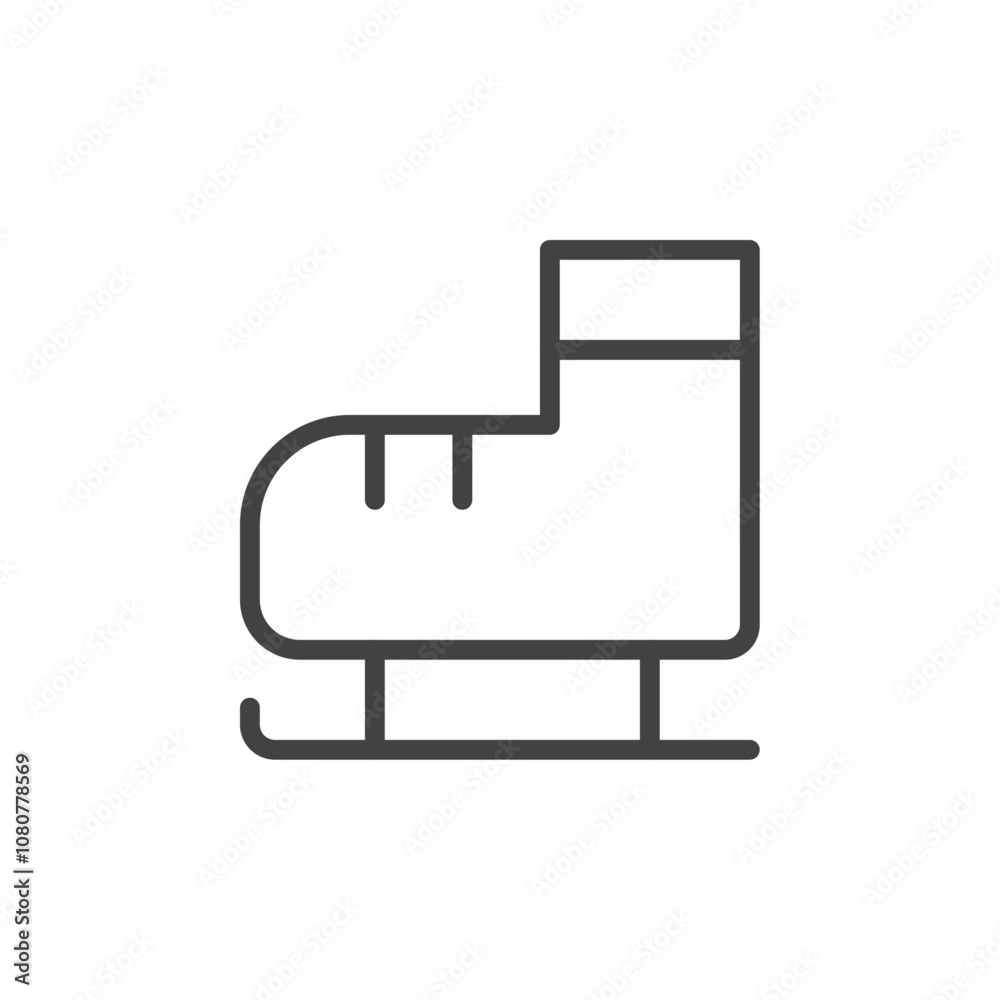 Ice skates icon Logo symbol outline set Ice skates icon Logo symbol outline set