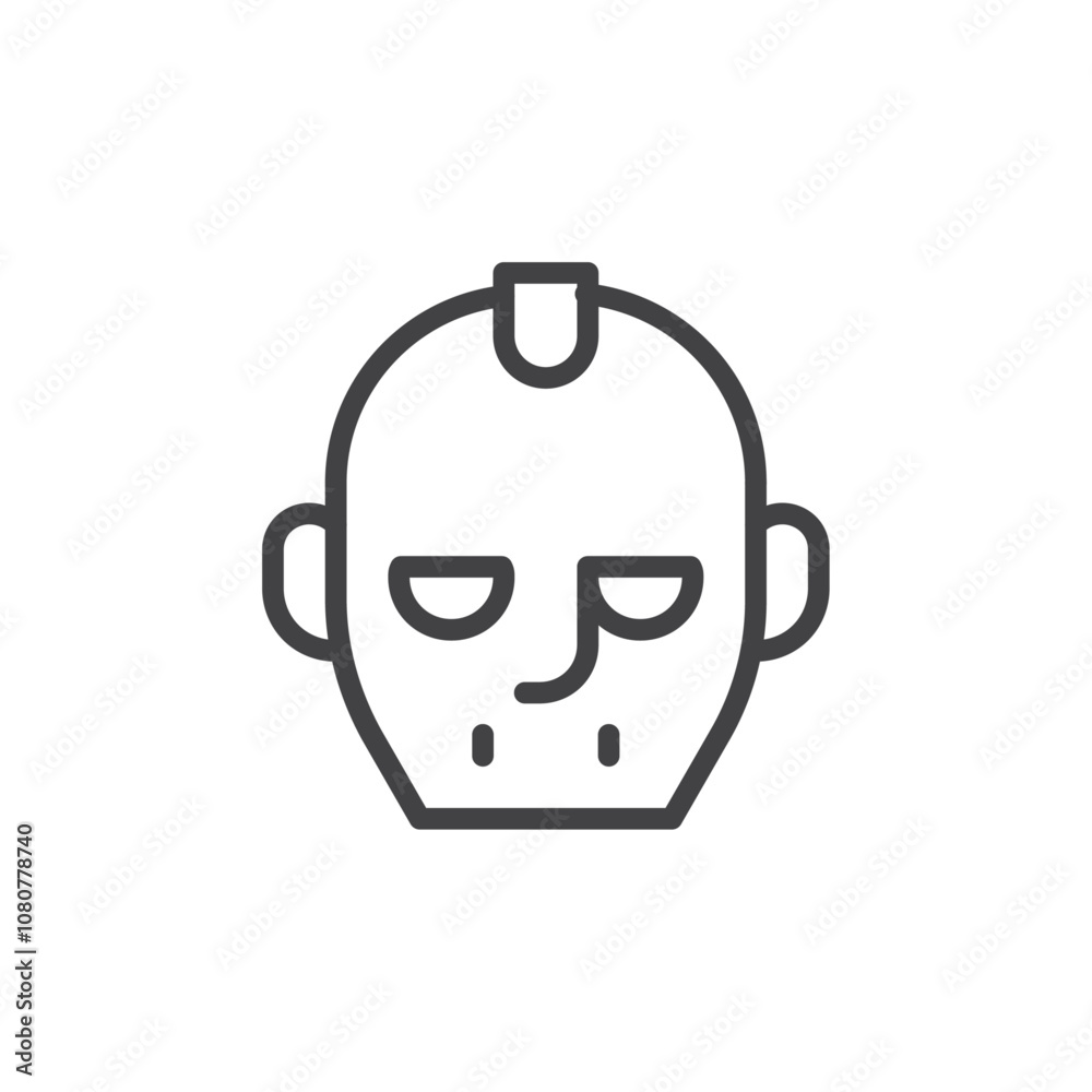 Jason mask icon Logo symbol outline set Jason mask icon Logo symbol outline set