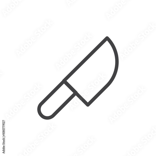 Knife icon Logo symbol outline set