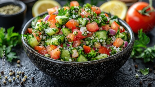 Discover how to make authentic lebanese tabbouleh salad with finely chopped parsley and fresh vegetables