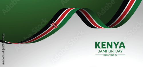 Kenya independence day Jamhuri day 12 December vector poster