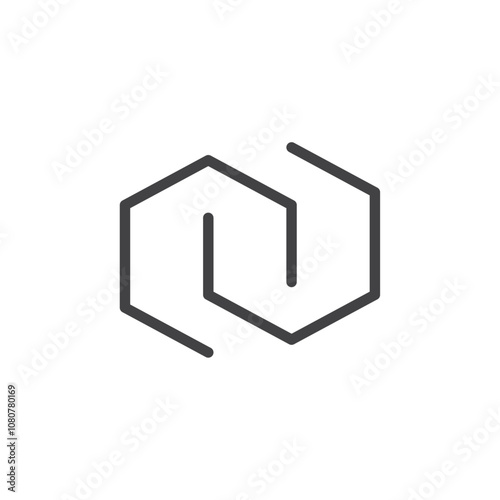 Nesting icon Logo symbol outline set