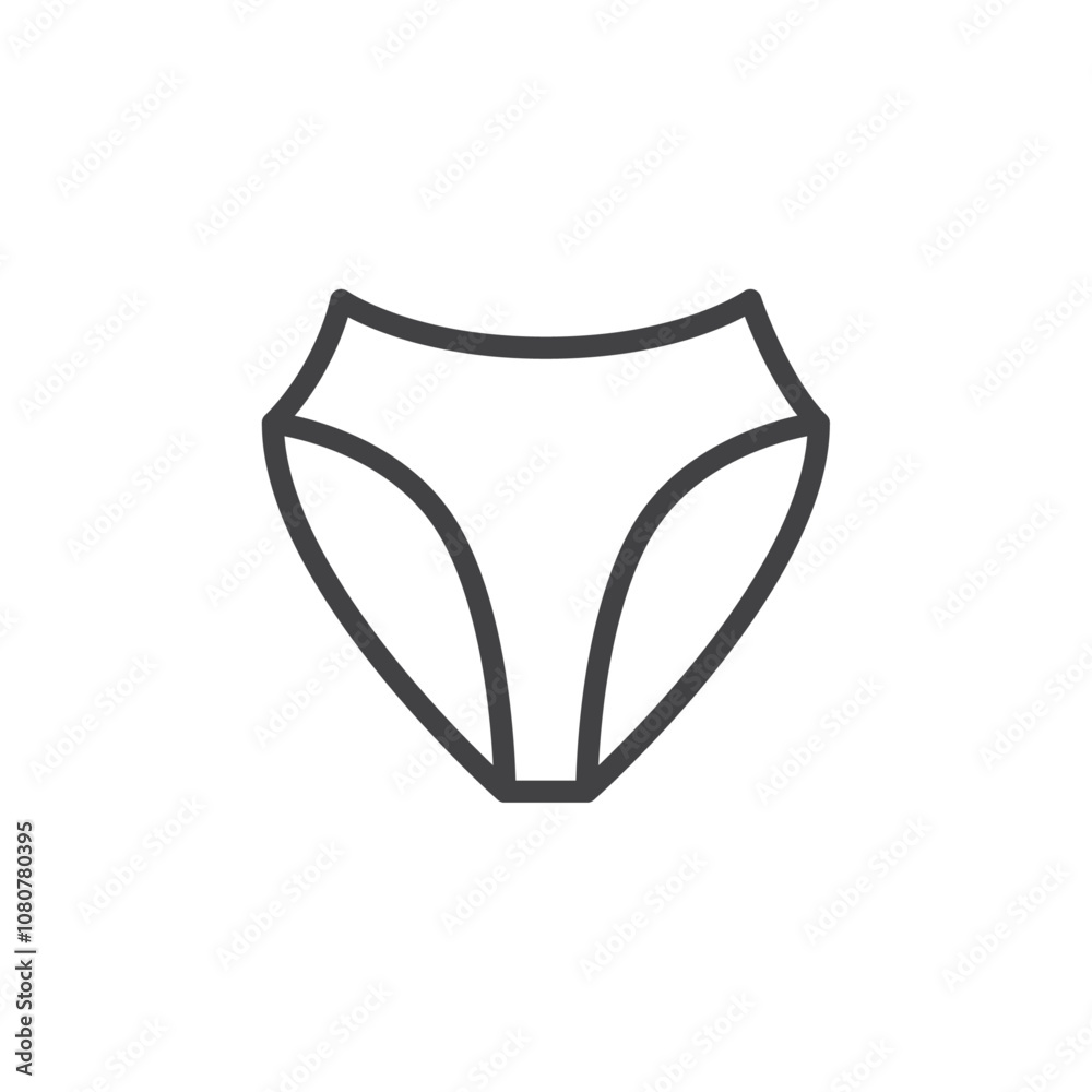 Panties icon Logo symbol outline set Panties icon Logo symbol outline set