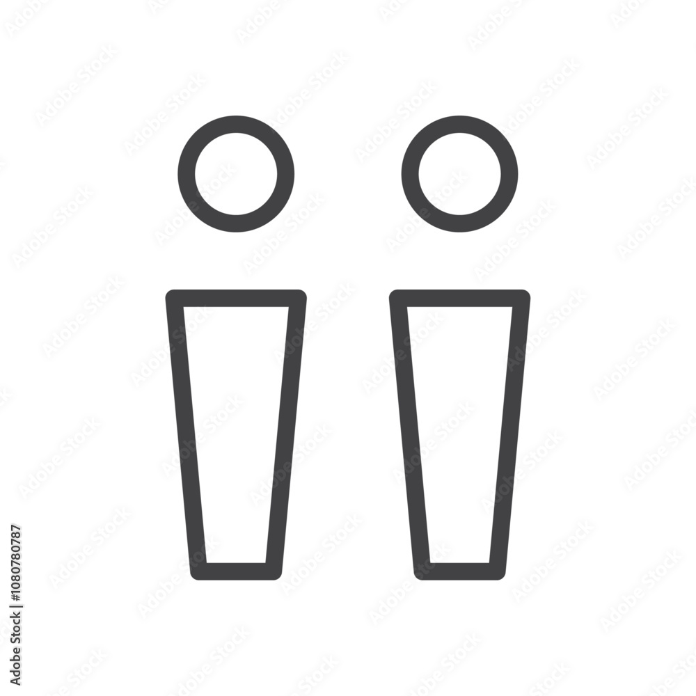 People icon Logo symbol outline set