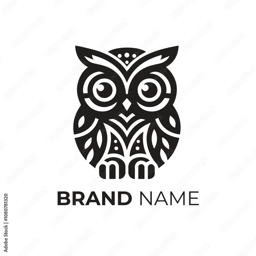 Fototapeta premium Owl logo design icon vector art illustration
