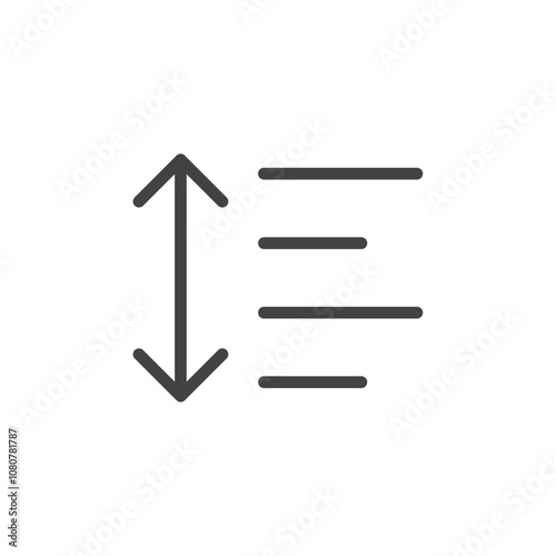 Row height icon Logo symbol outline set