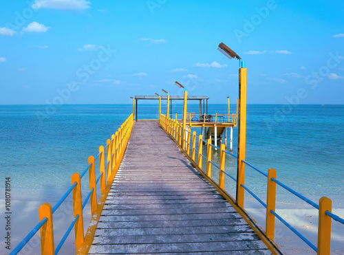 Jetty of agatti island, lakshadweep islands, India