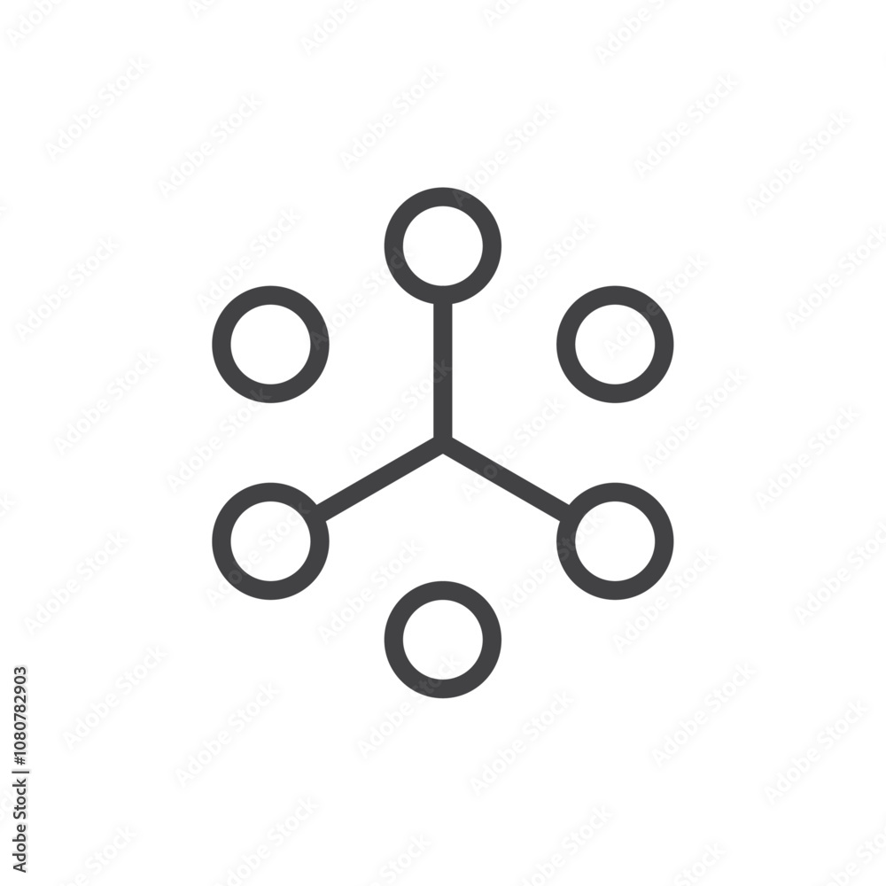 Six points icon Logo symbol outline set Six points icon Logo symbol outline set