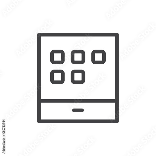 Tab icon Logo symbol outline set