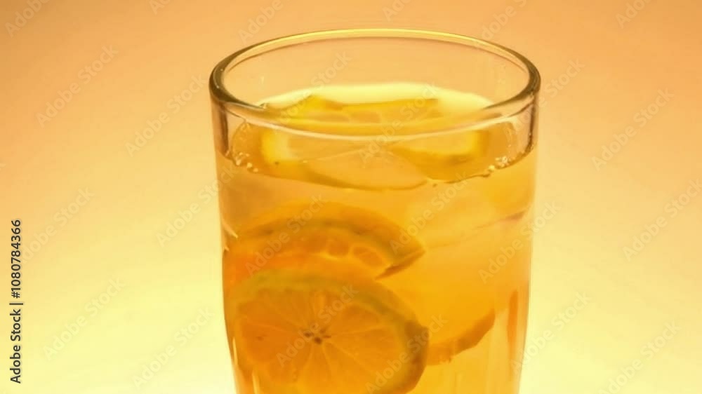 glass of water with lemon, Close-up of pale golden lemonade with ginger and lemon, adding zesty visual appeal. glass of water with lemon, Close-up of pale golden lemonade with ginger and lemon, adding zesty visual appeal.