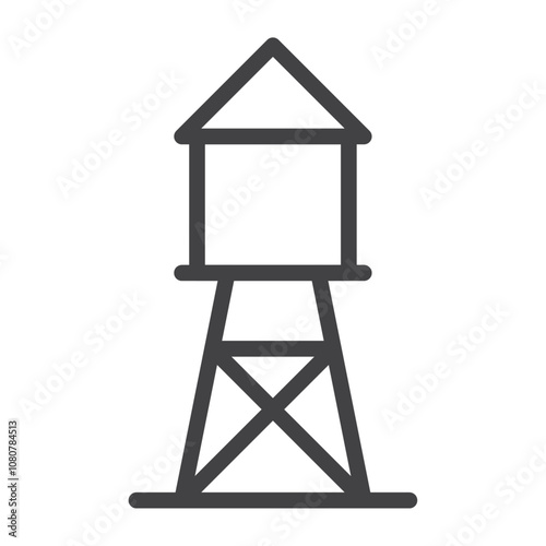 Water tank icon Logo symbol outline set