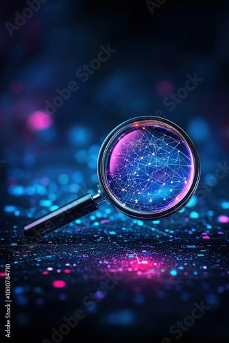 Wallpaper Mural Magnifying Glass Network Data. Torontodigital.ca