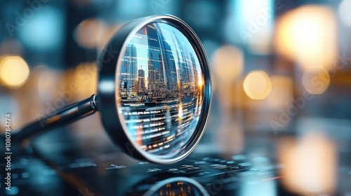 Cityscape Through a Magnifying Glass.