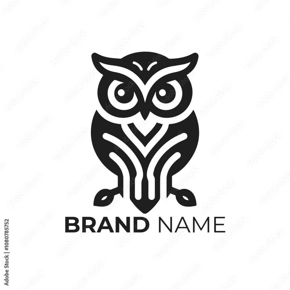 Fototapeta premium Owl logo design icon vector art illustration