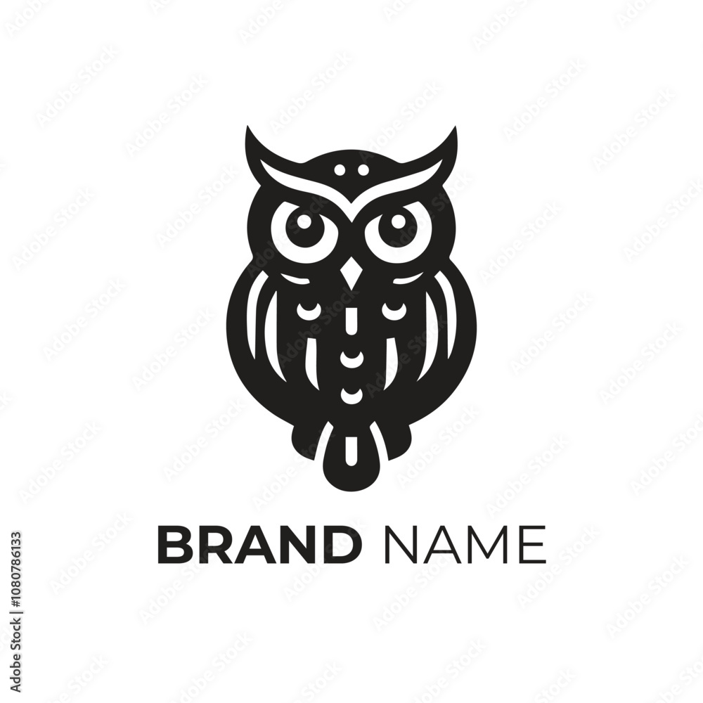 Fototapeta premium Owl logo design icon vector art illustration