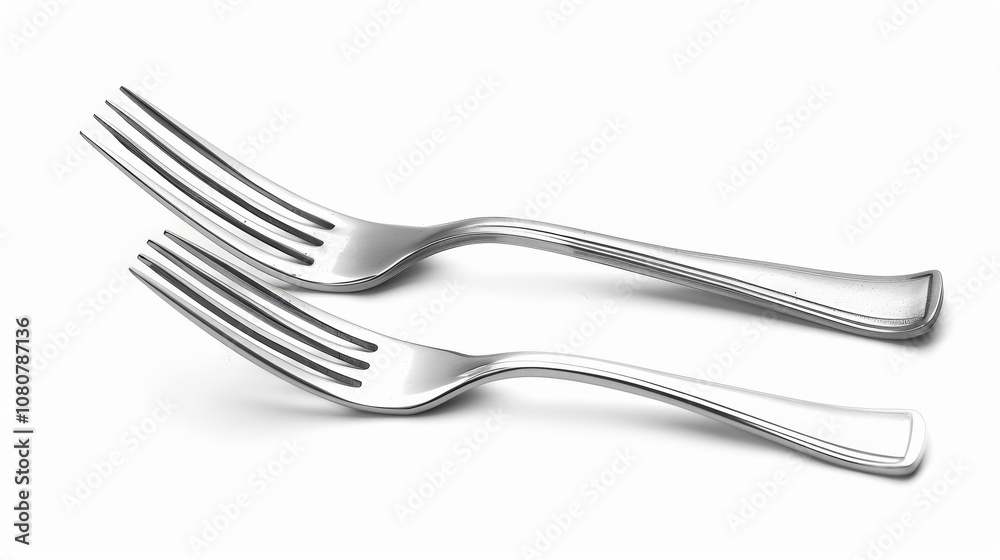 Fork on White Background for Kitchen or Dining Setup Generative AI Fork on White Background for Kitchen or Dining Setup Generative AI