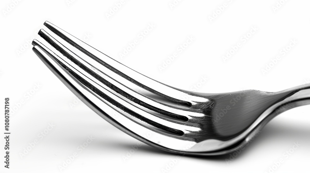 Fork on White Background for Food Presentation Generative AI Fork on White Background for Food Presentation Generative AI