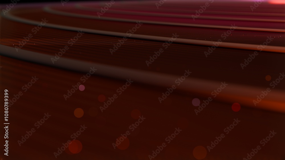 Turntable with Cosmic Vinyl Record and Sparkling Stars