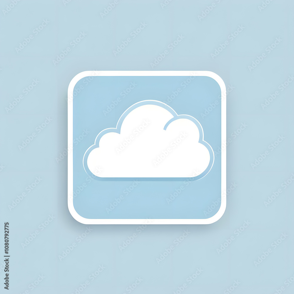 cloud computing icon light blue cloud computing icon light blue