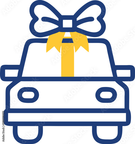 Car gift icon silhouette New Car Icon