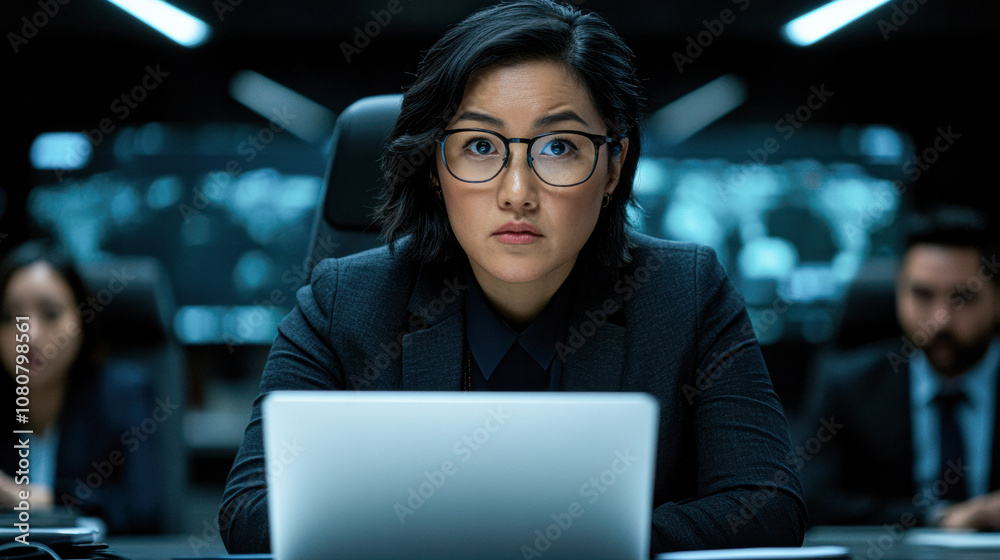 Strategic decision-making in a command center corporate office digital workspace high-tech environment close-up view leadership concept Strategic decision-making in a command center corporate office digital workspace high-tech environment close-up view leadership concept