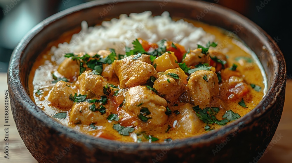 Savor authentic traditional indian butter chicken paired with fluffy naan and aromatic basmati rice Savor authentic traditional indian butter chicken paired with fluffy naan and aromatic basmati rice