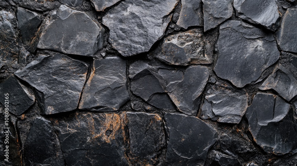 Black stone texture with an anthracite concrete background Black stone texture with an anthracite concrete background