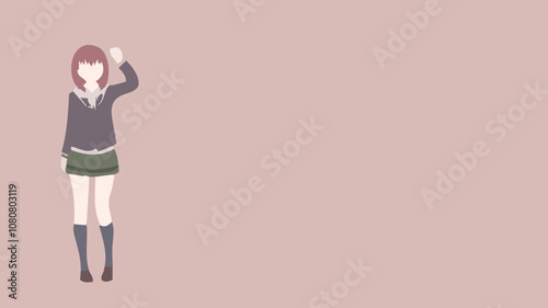 uomo o donna con fondo per cartone animato o background vettoriale editabile 