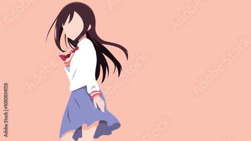 uomo o donna con fondo per cartone animato o background vettoriale editabile 
