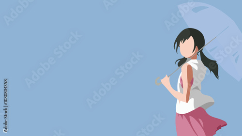 uomo o donna con fondo per cartone animato o background vettoriale editabile 