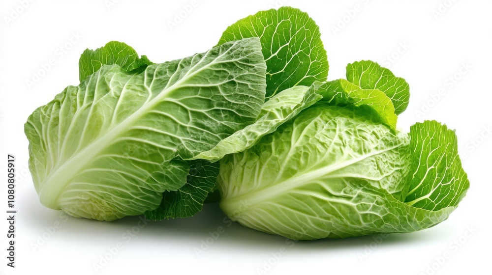 Fresh Napa Cabbage on White Background Fresh Napa Cabbage on White Background