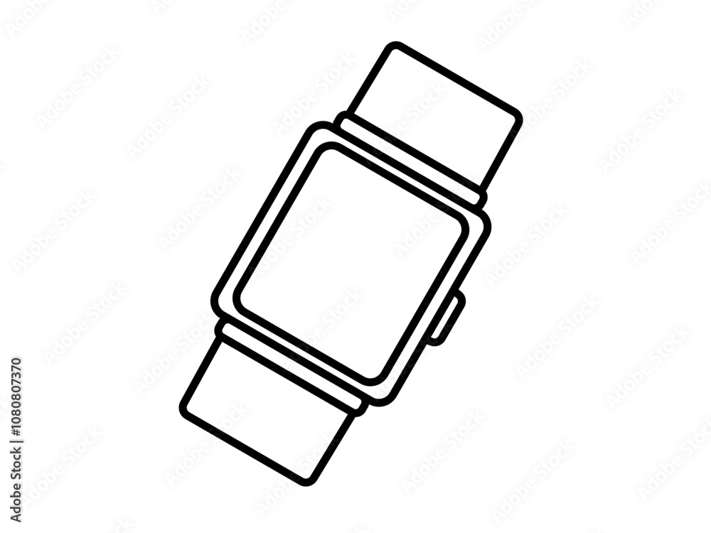smartwatch icon. simple icon. vector illustration, isolated on white smartwatch icon. simple icon. vector illustration, isolated on white