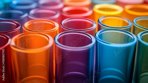 colorful glass tubes