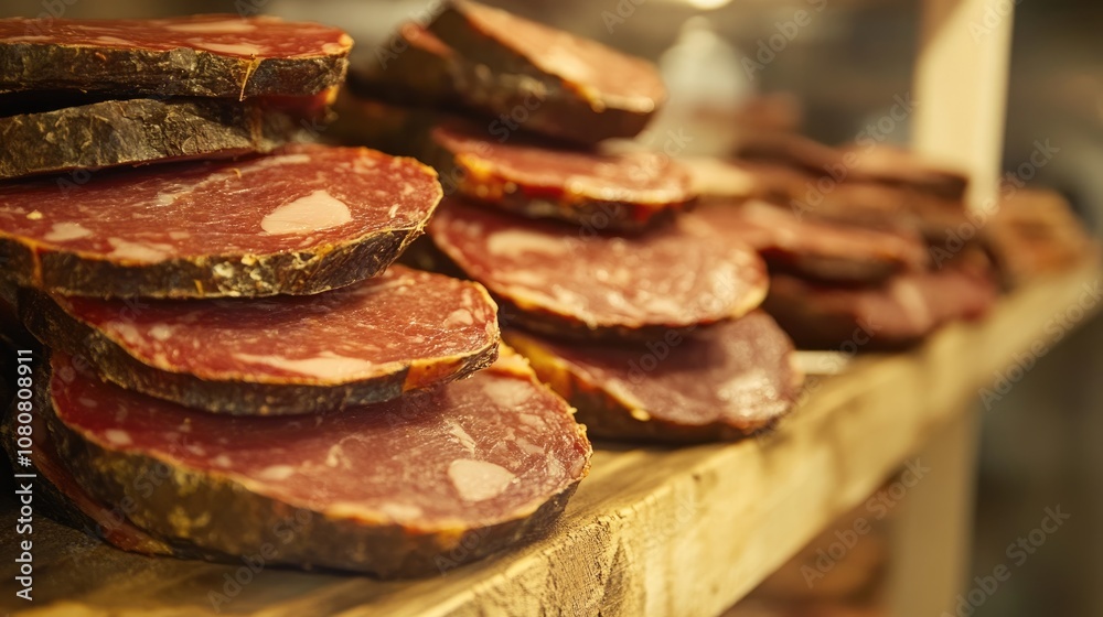 Fototapeta premium Premium quality Iberian cured meat of outstanding excellence