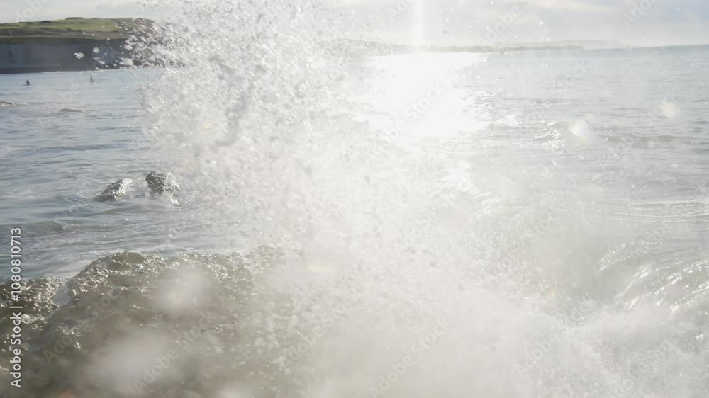 Water splashing in the sea Water splashing in the sea