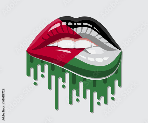 Palestine Glossy Pride Blood Flag