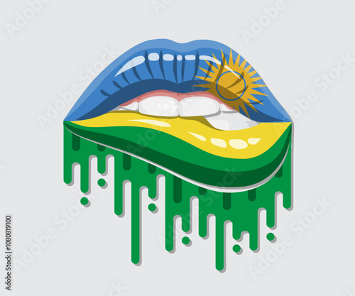 Rwanda Glossy Pride Blood Flag