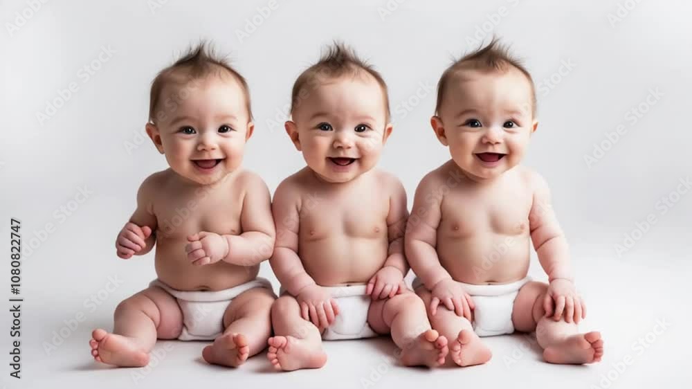 Cute babies on light background Cute babies on light background
