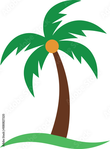 palm coconut tree logo icon vector art