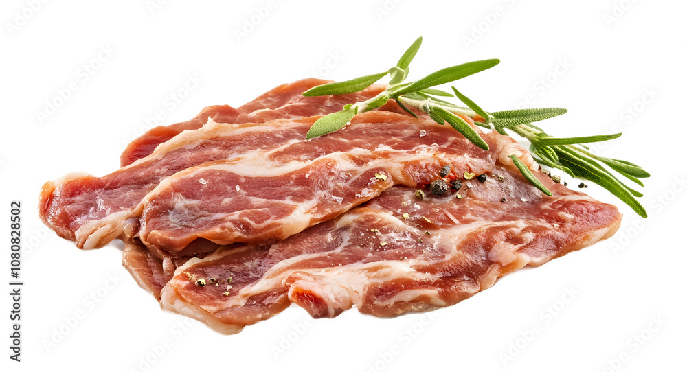 Obraz premium Saltimbocca alla Romana on a transparent background. isolated background.