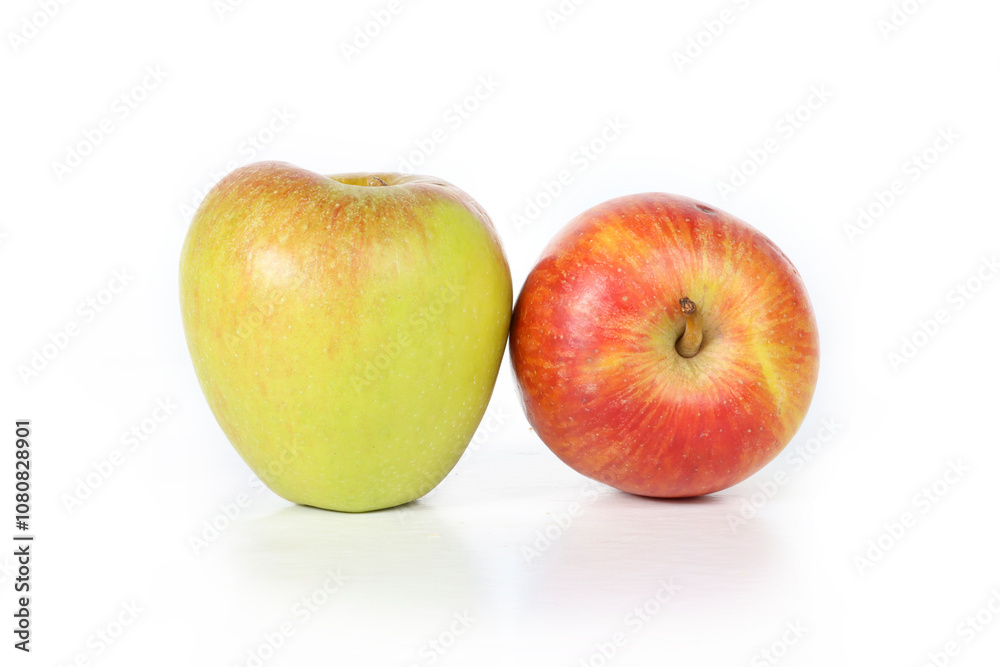Two apples on a white background Two apples on a white background