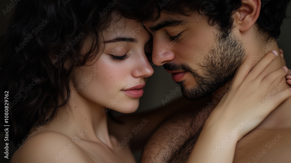 Couple in a tender dance under soft, intimate lighting Couple in a tender dance under soft, intimate lighting