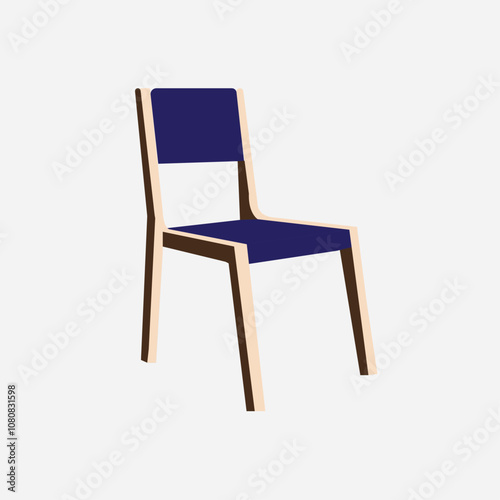 blue chair isolated on white