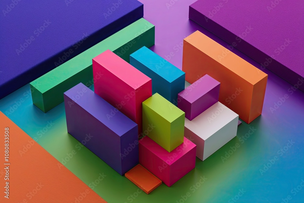 Obraz premium Vibrant Surface 3D Graphic Design Techniques for Stunning Visuals