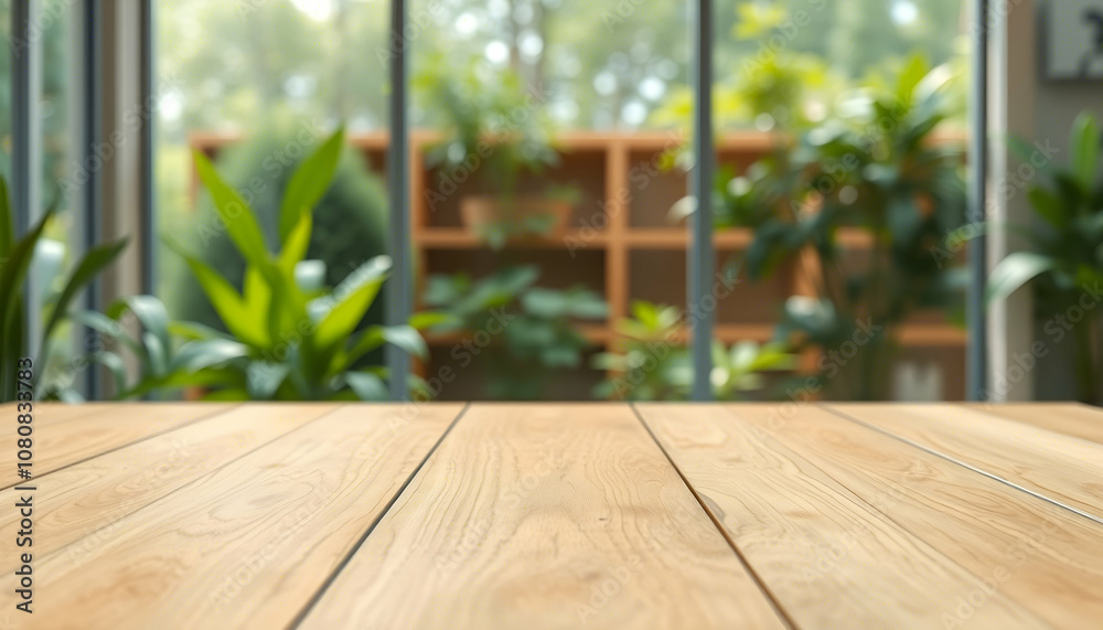 Wooden board empty table in front of blurred background. Perspective brown wood over blur in coffee shop - can be used for display or montage your products.Mock up for display of product Wooden board empty table in front of blurred background. Perspective brown wood over blur in coffee shop - can be used for display or montage your products.Mock up for display of product